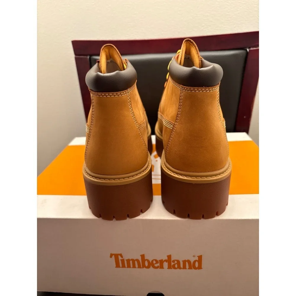 New Timberland Stone Street Mid Waterproof Chukka Wheat Nubuck Boots Women 8 - Picture 4 of 6